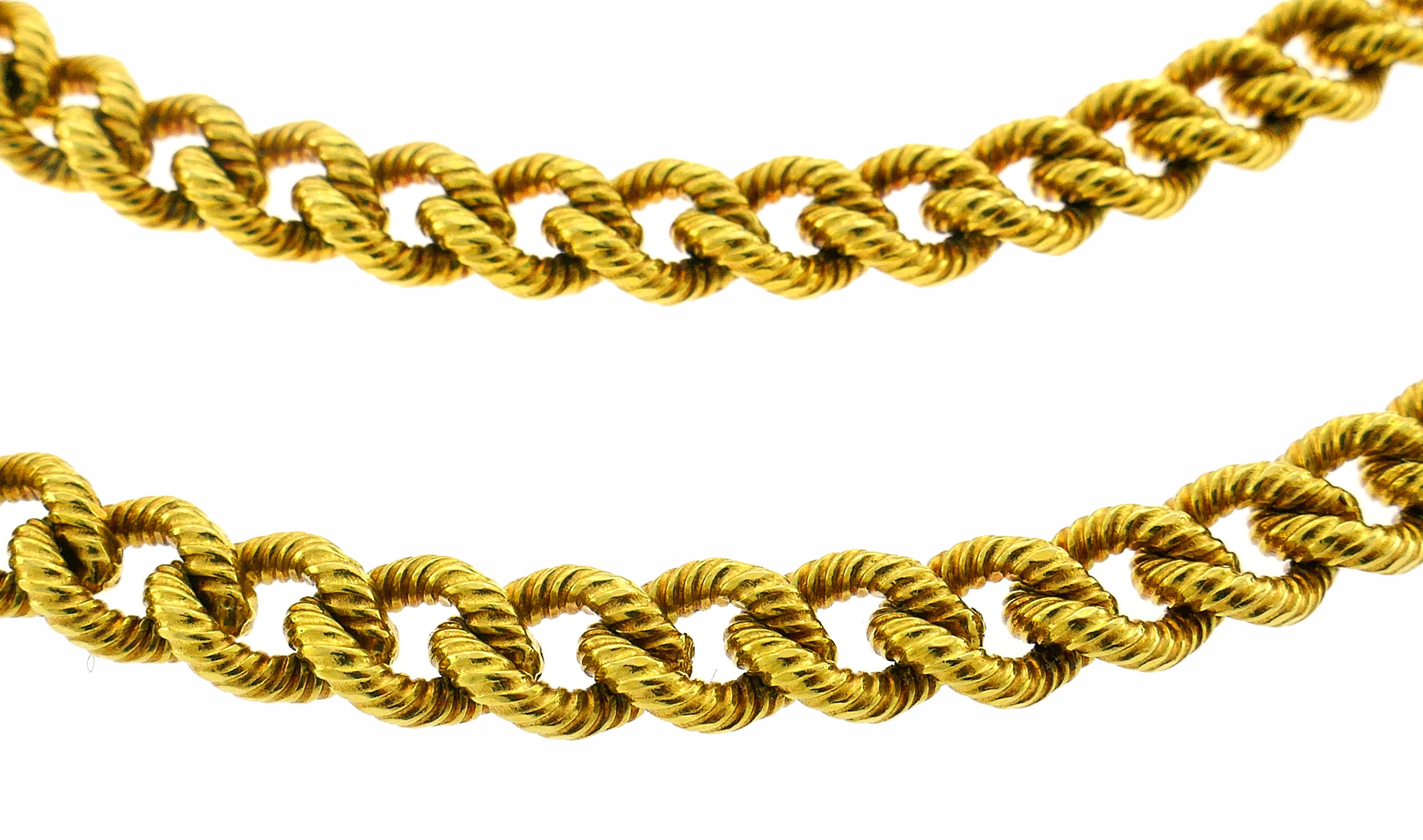 Chaumet Yellow Gold Link Chain Necklace, 1970s French 3