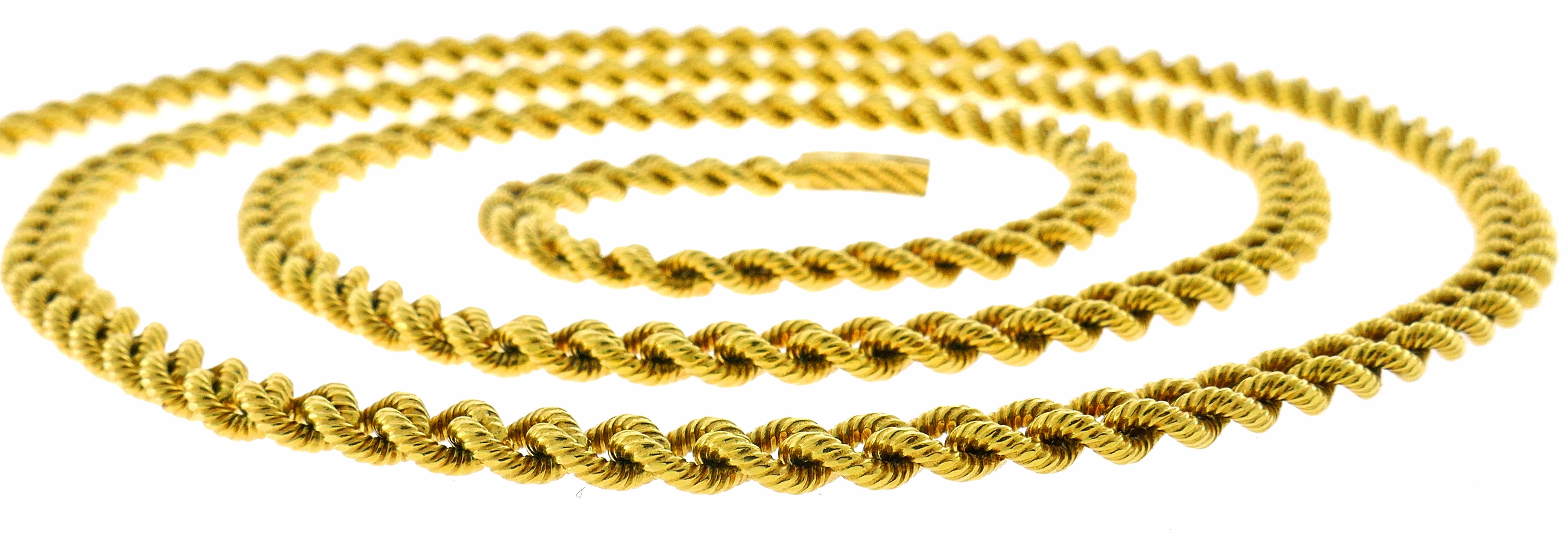 Chaumet Yellow Gold Link Chain Necklace, 1970s French 4
