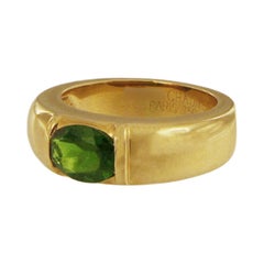 Chaumnet Green Tourmaline 18k Gold Ring