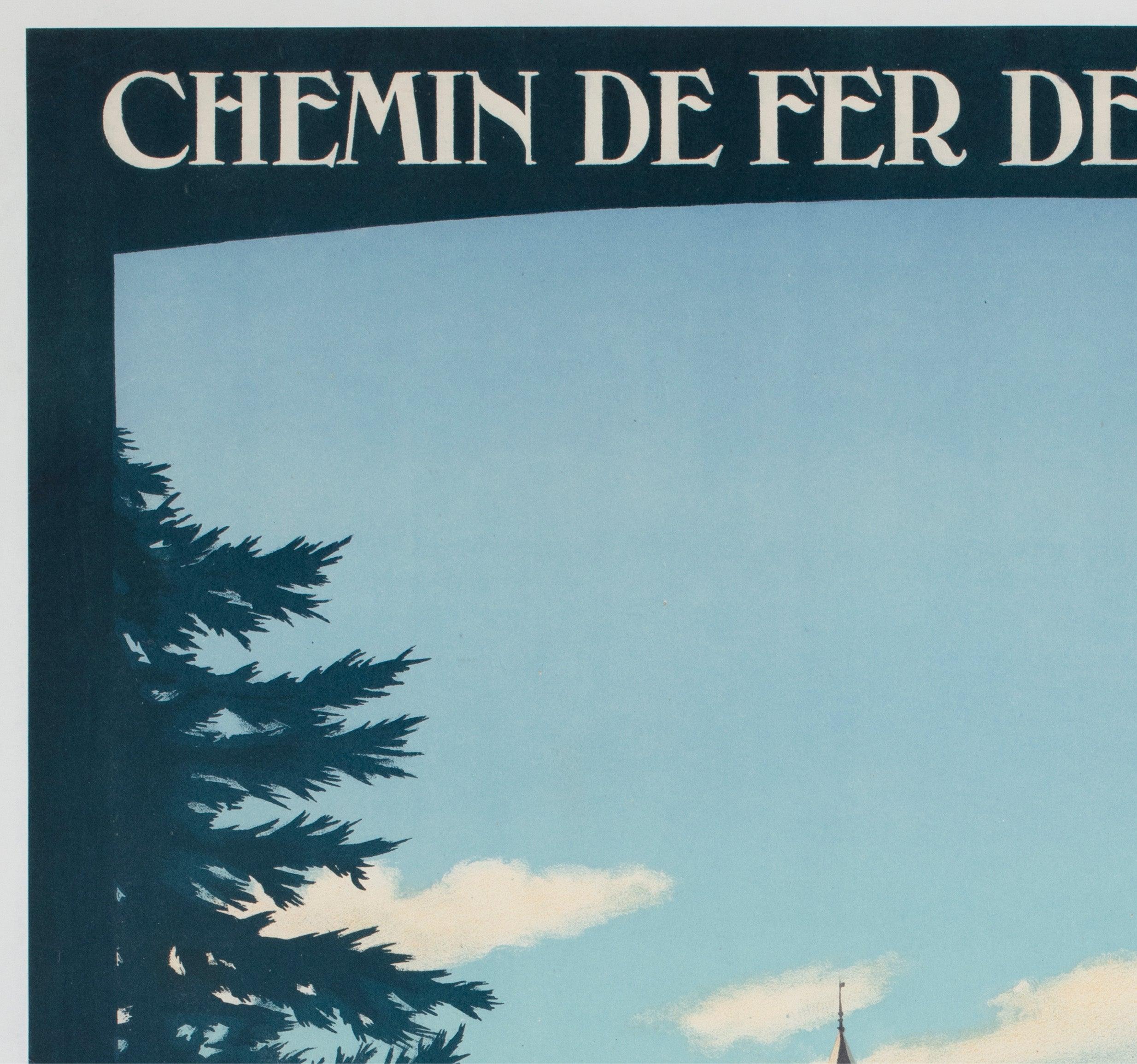 Chaumont c1928 Französisch Eisenbahn Reisen Werbeplakat, Contant Duval im Zustand „Hervorragend“ im Angebot in Bath, Somerset