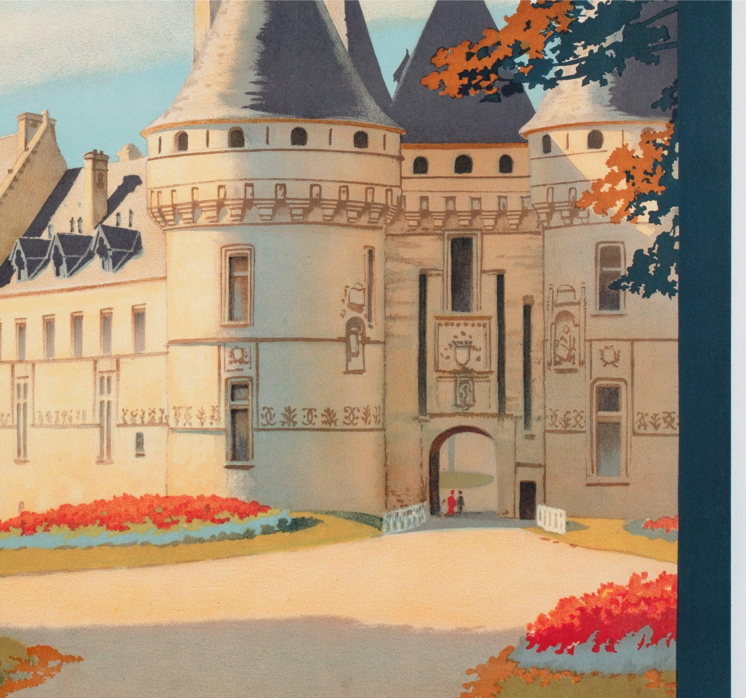 Chaumont c1928 Französisch Eisenbahn Reisen Werbeplakat, Contant Duval im Angebot 1