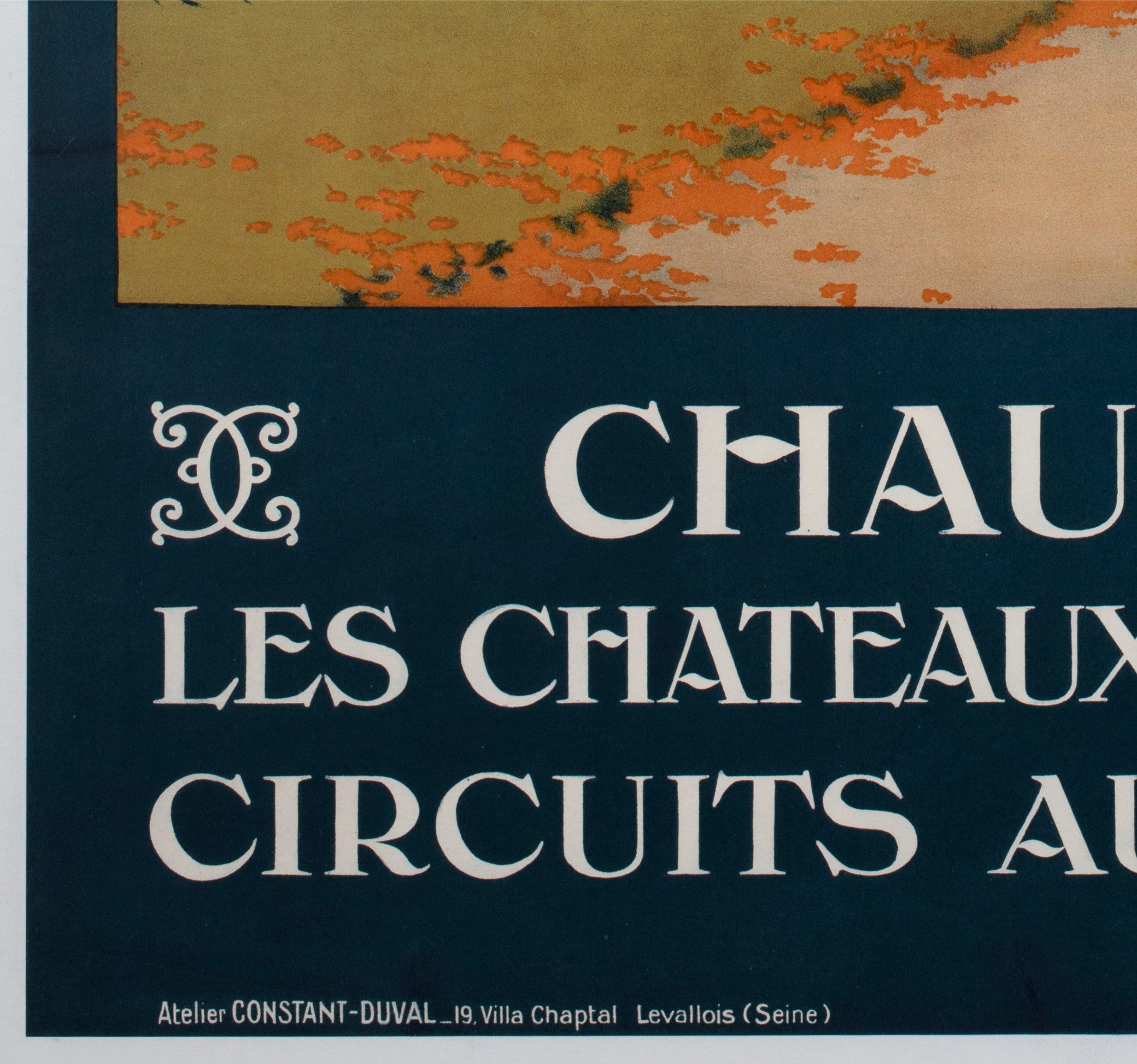 Chaumont c1928 Französisch Eisenbahn Reisen Werbeplakat, Contant Duval im Angebot 2