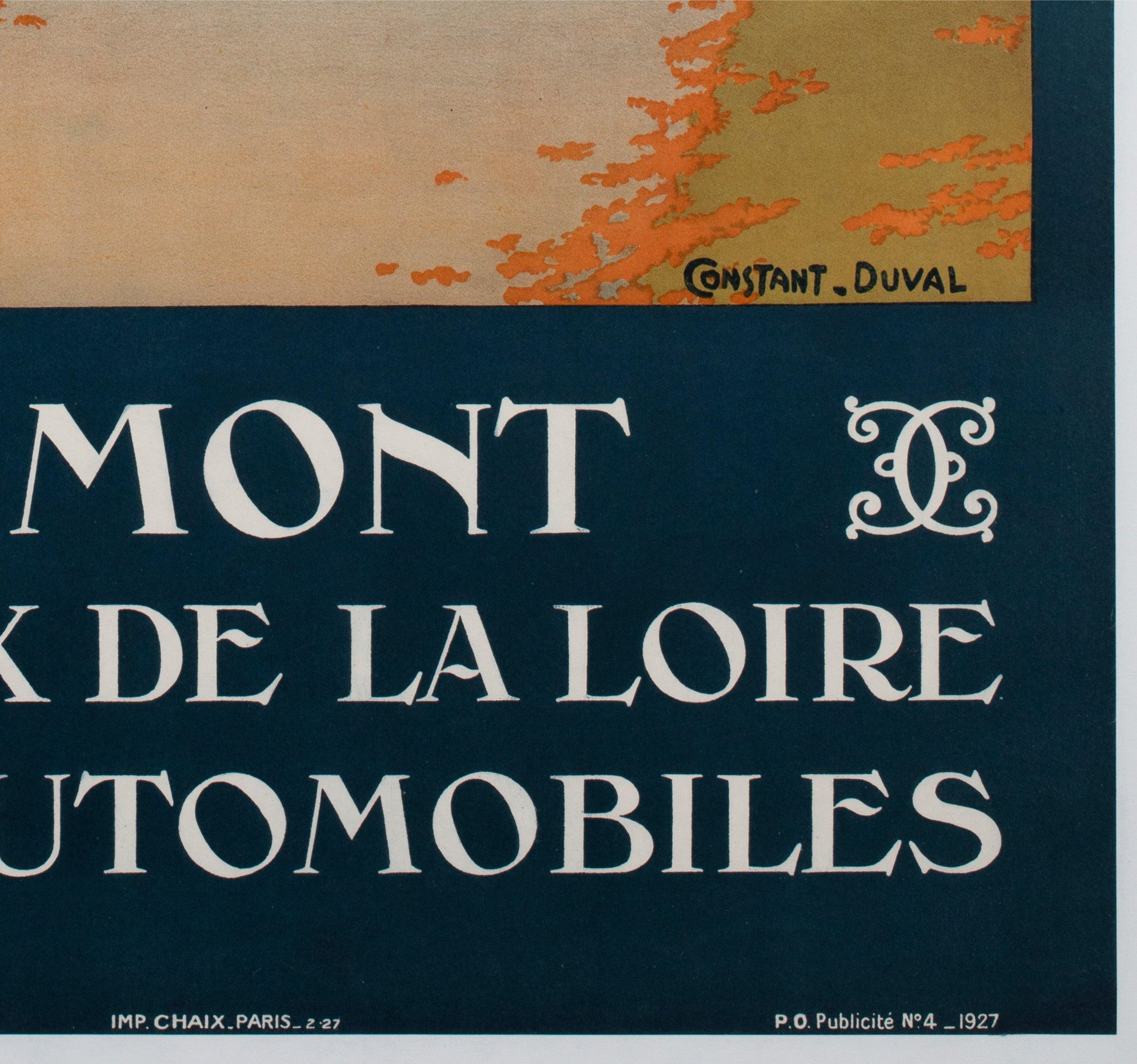 Chaumont c1928 Französisch Eisenbahn Reisen Werbeplakat, Contant Duval im Angebot 3