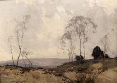 Chauncey Foster Ryder Peinture à l'huile d'un paysage impressionniste avec arbres