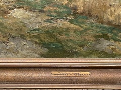 Chauncey Foster Ryder Landscape with Figures Oil Painting 1868-1949 Tonalist