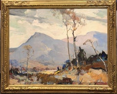 Chauncey Ryder, « Among the Hills », huile sur toile, impressionniste tonaliste américain
