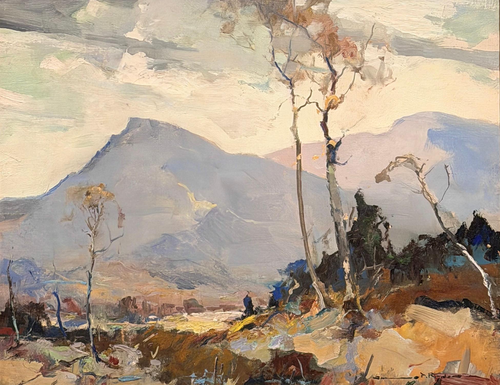 Chauncey Ryder, "Among the Hills, " American Tonalist Impressionist Oil