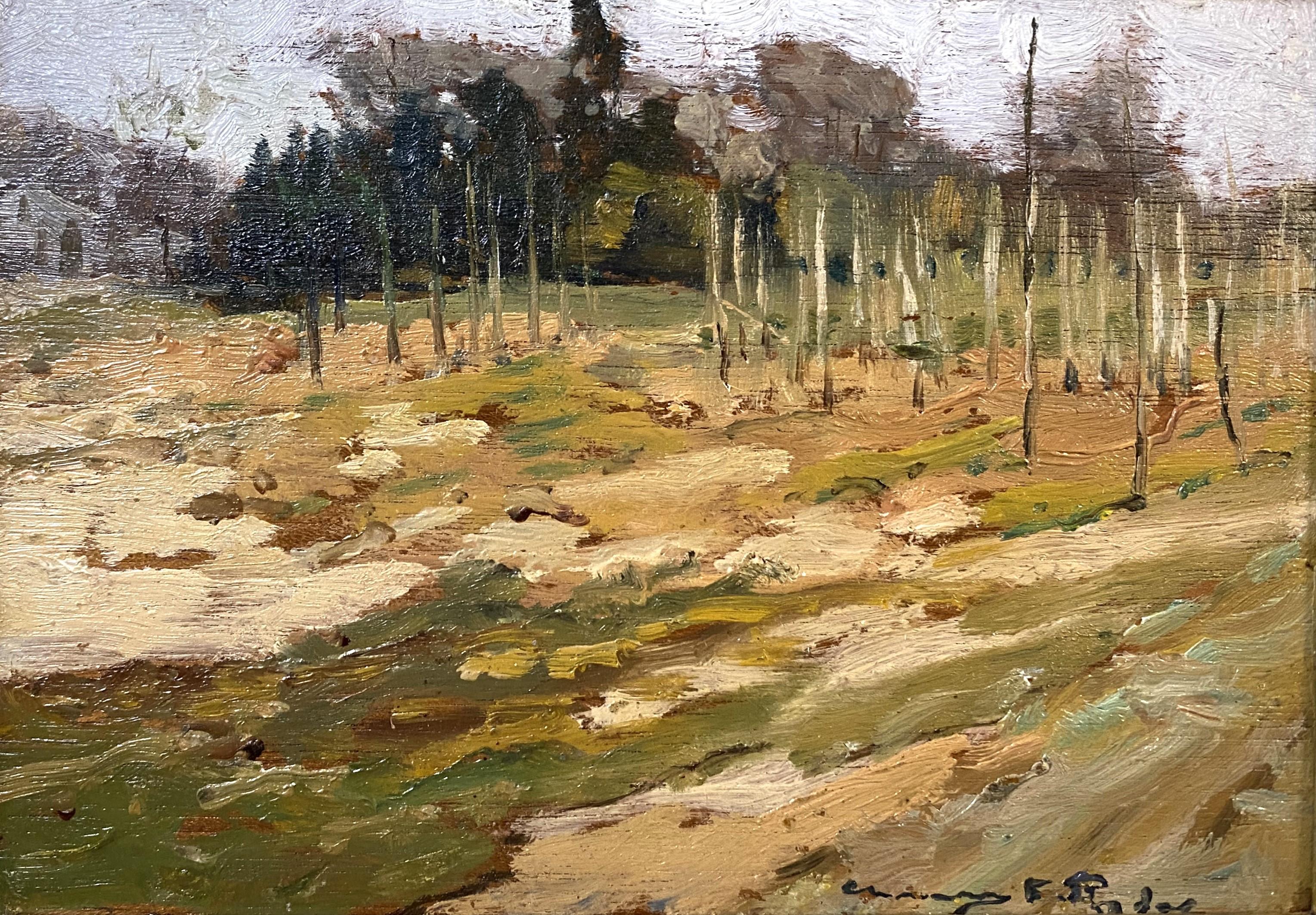 Paesaggio nella Souhegan Valley, NH, probabilmente a Wilton - Painting di Chauncey Foster Ryder