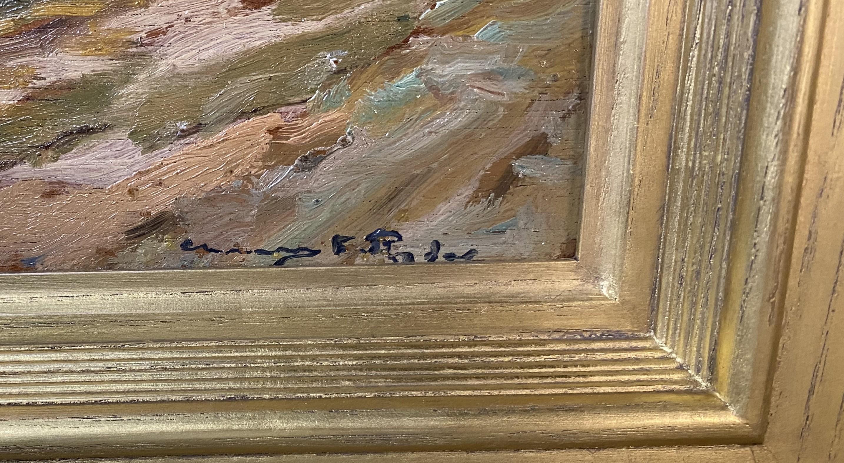 Un bel paesaggio impressionista nella valle di Souhegan nel New Hampshire, probabilmente a Wilton, opera dell'artista americano Chauncey Foster Ryder (1868-1949). Ryder è cresciuto a New Haven, nel Connecticut, ha studiato a Chicago e a Parigi e