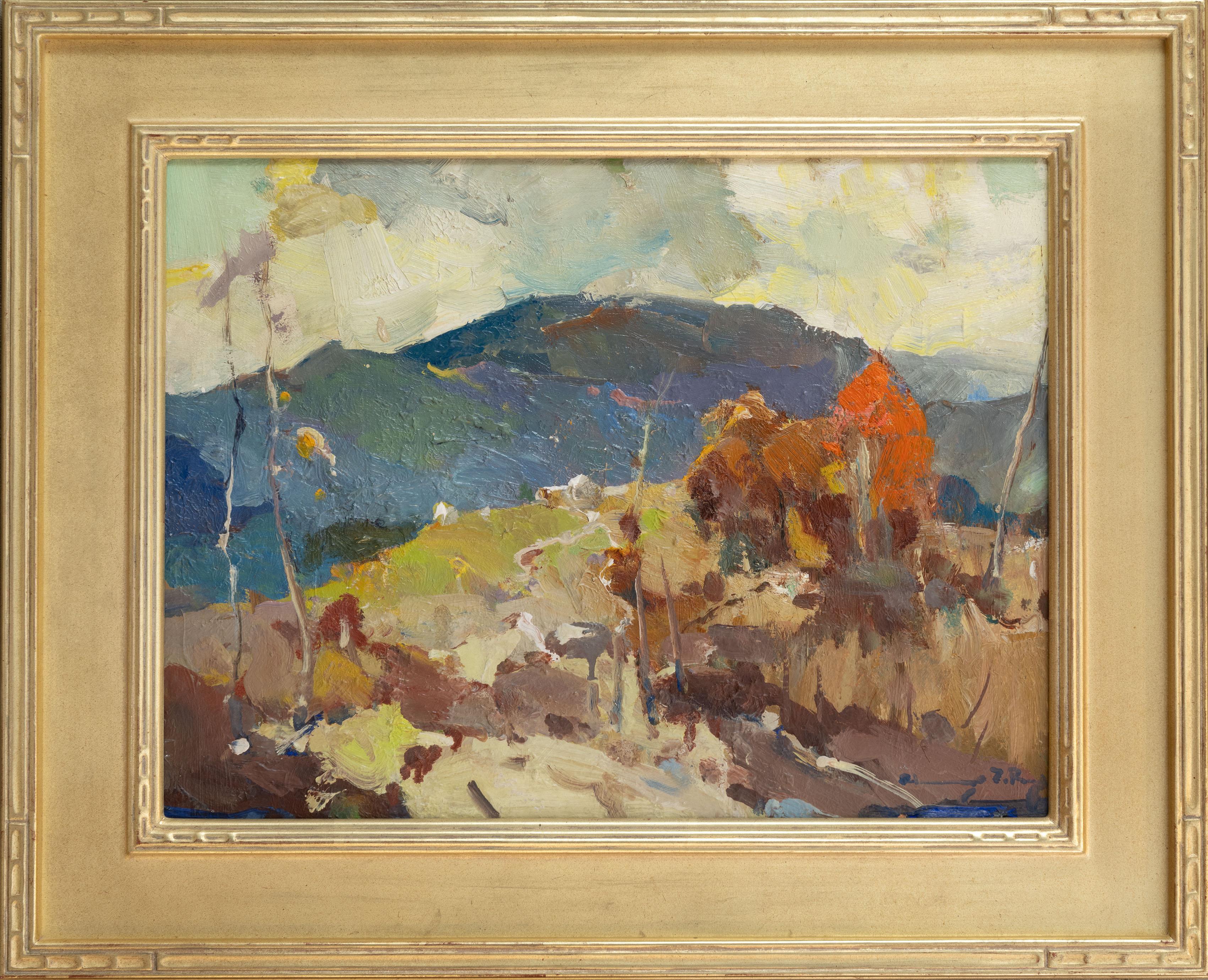 Paisaje con colinas - Painting de Chauncey Foster Ryder