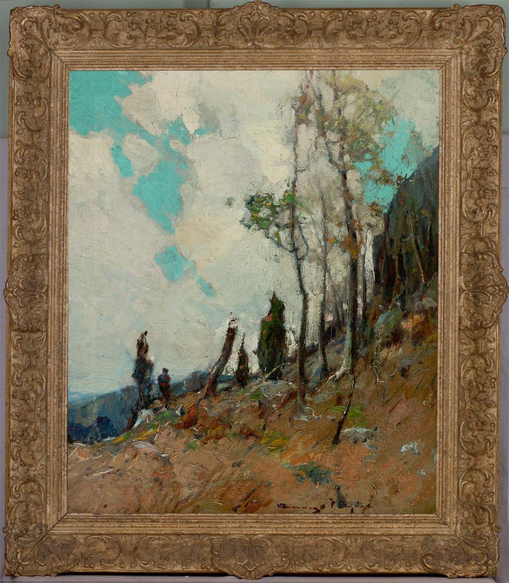 On the Mountain Side  - Painting by Chauncey Foster Ryder