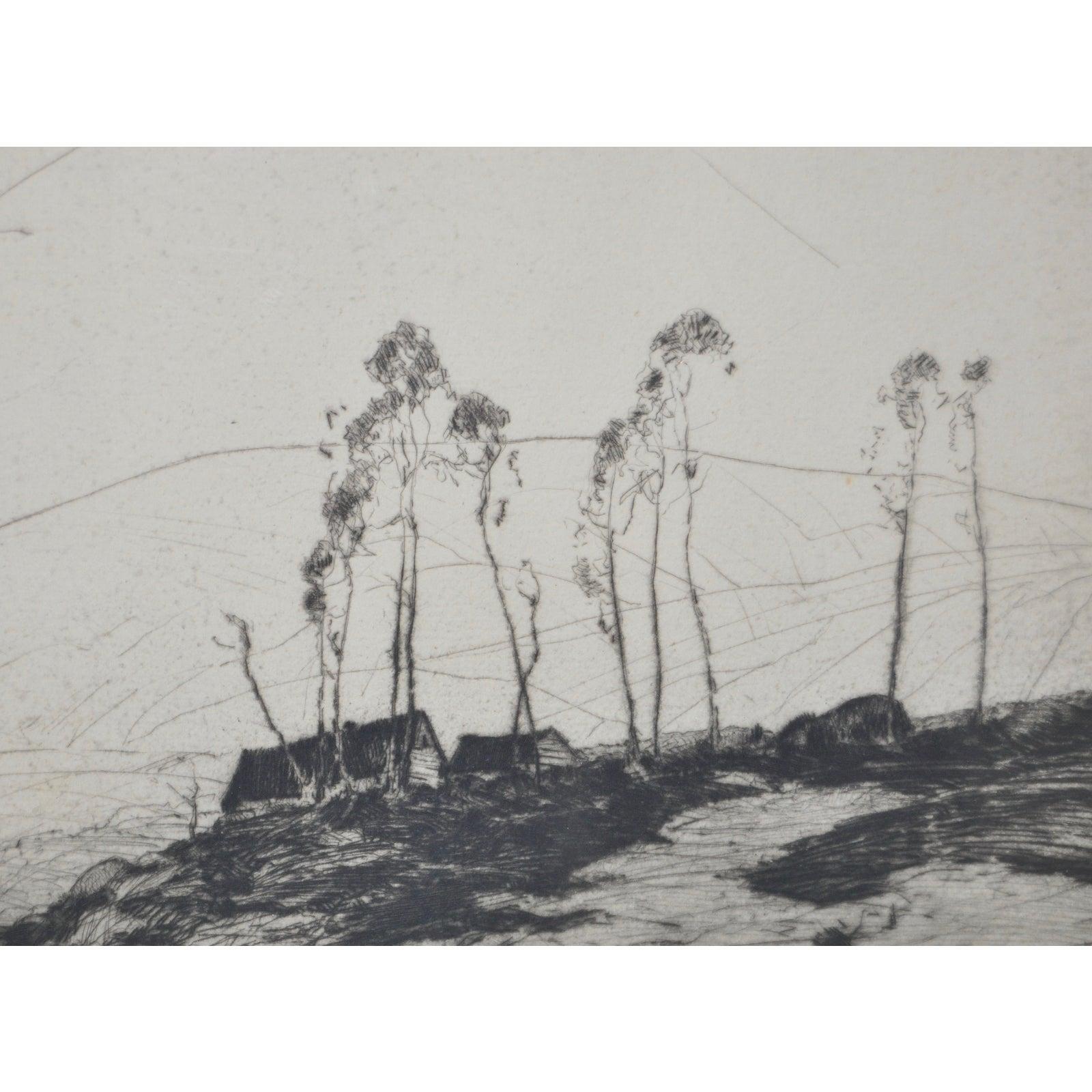 Chauncey F. Ryder Drypoint Etching 