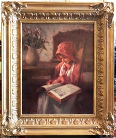 Portrait Oil Painting by Chauncey Ray Homer Entitled “Once Upon A Time”