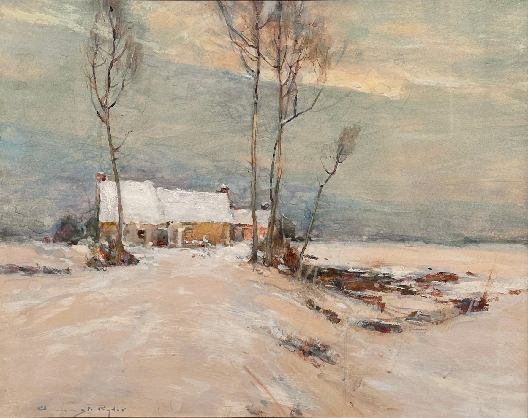Chauncey Ryder  Landscape Painting - "The Quiet of Winter" - American Postimpressionist, Landscape Artist
