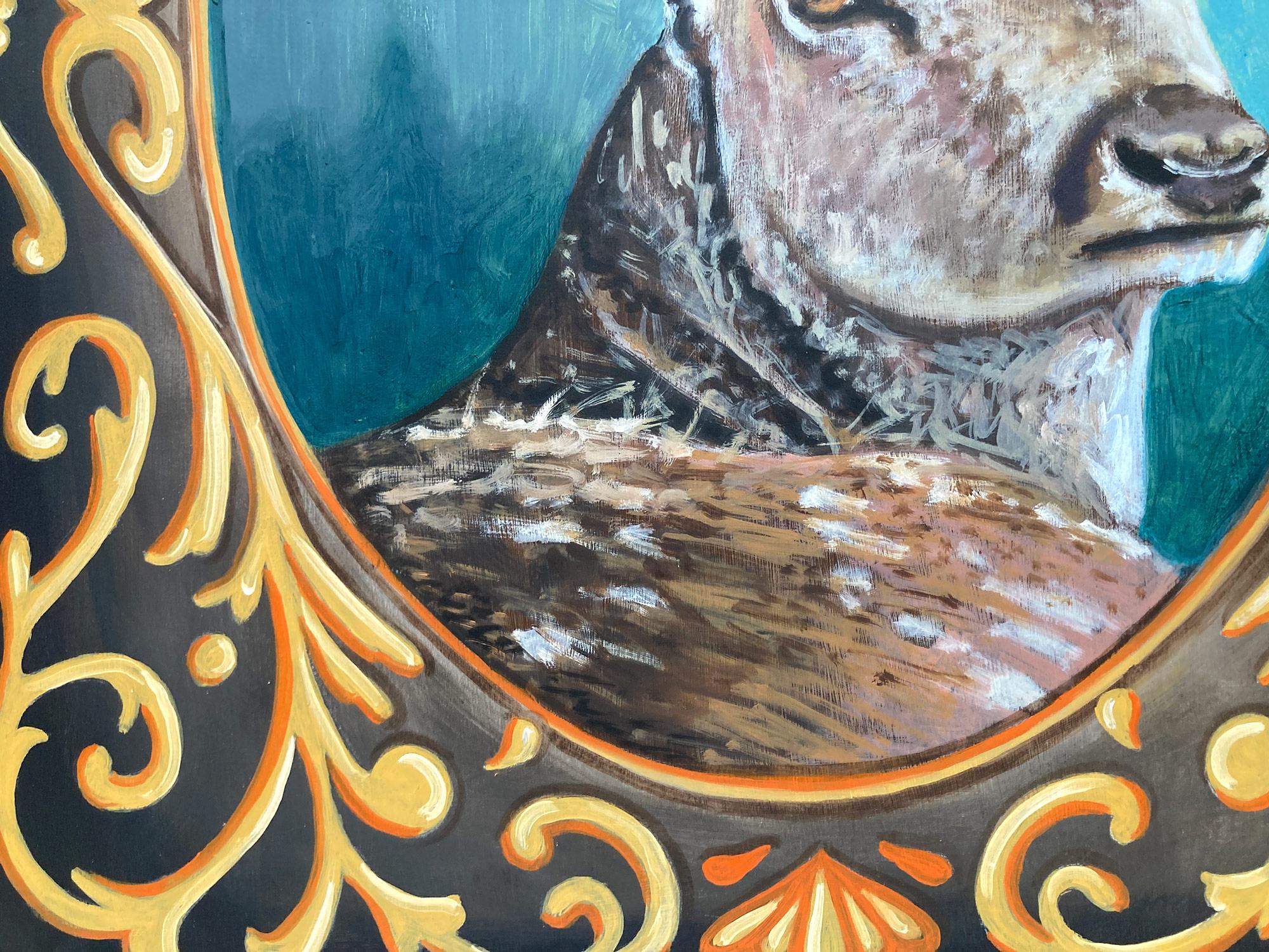 Con el medio de la pintura al óleo tradicional, esta encantadora pieza de Chaval es excepcionalmente detallada e invita a la reflexión. Seguir un enfoque realista, aunque representando algunas imperfecciones lúdicas, confiere a esta pieza un