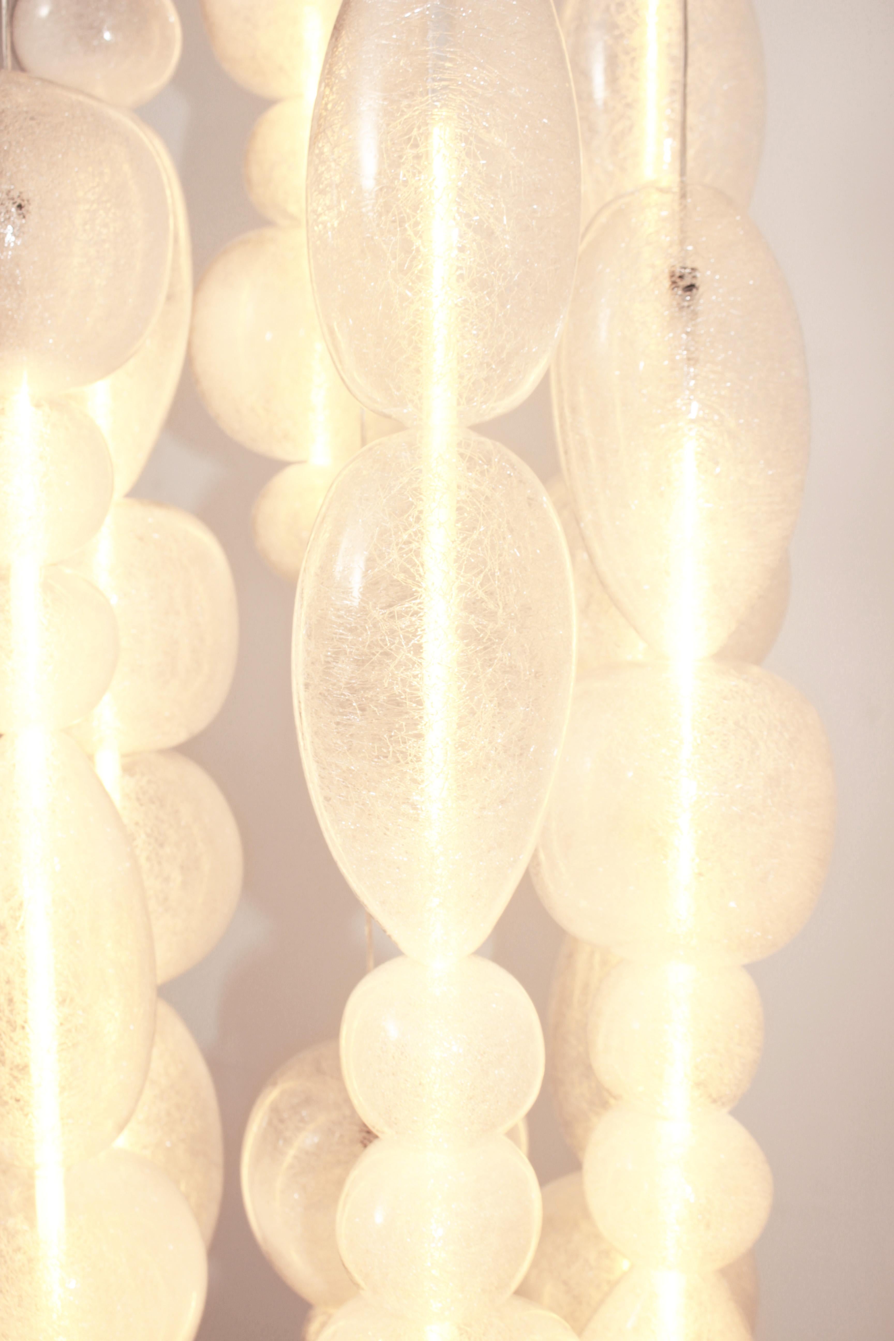 French Chavana Contemporary Glass Pendant Light in Transparent by Concept Verre For Sale