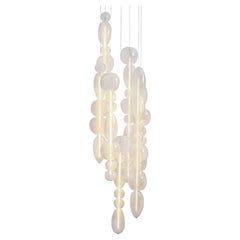 Lámpara colgante de cristal contemporánea Chavana, en transparente
