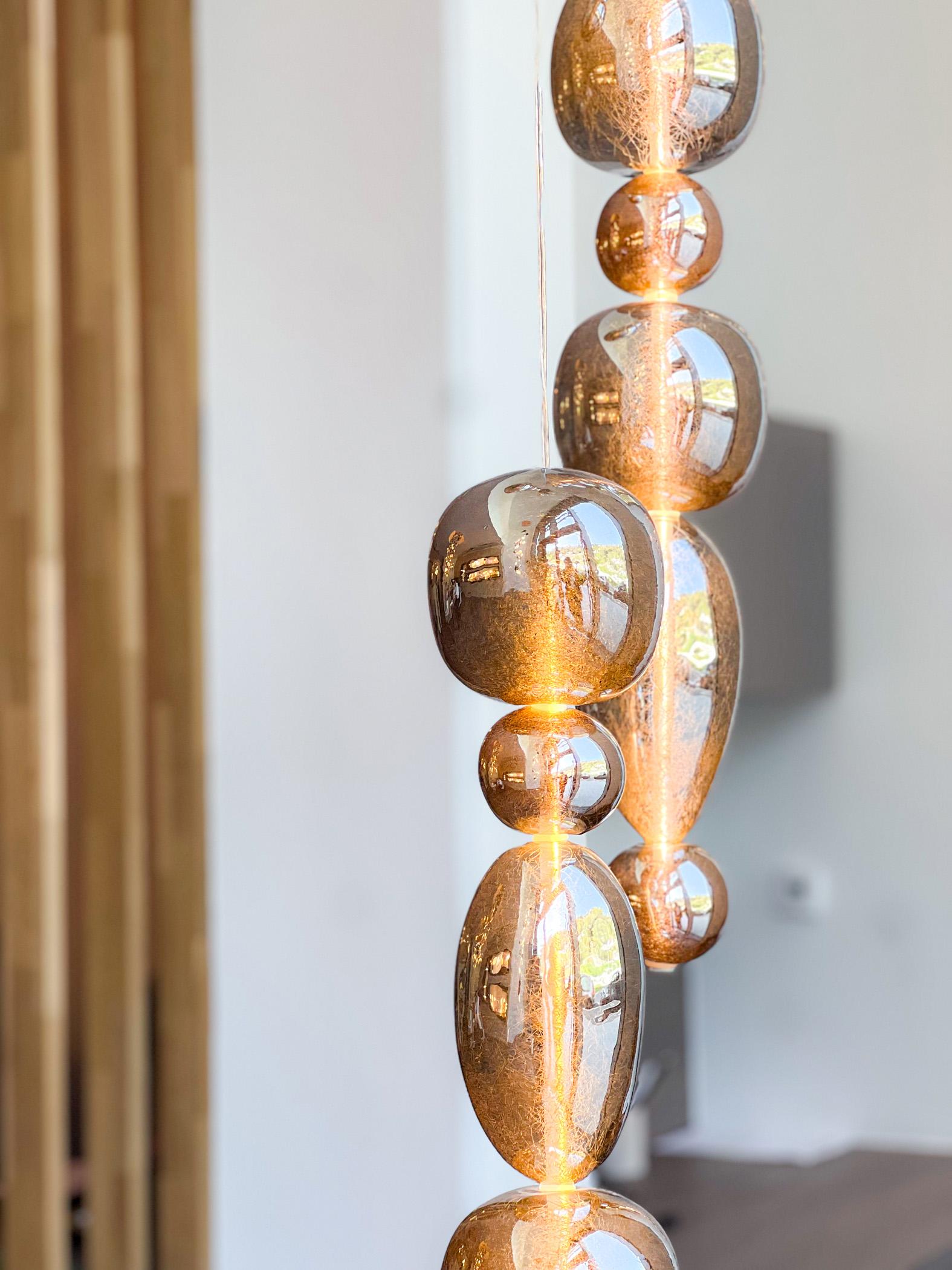 Français Chavana Rideau Suspension Création par Concept Verre en vente