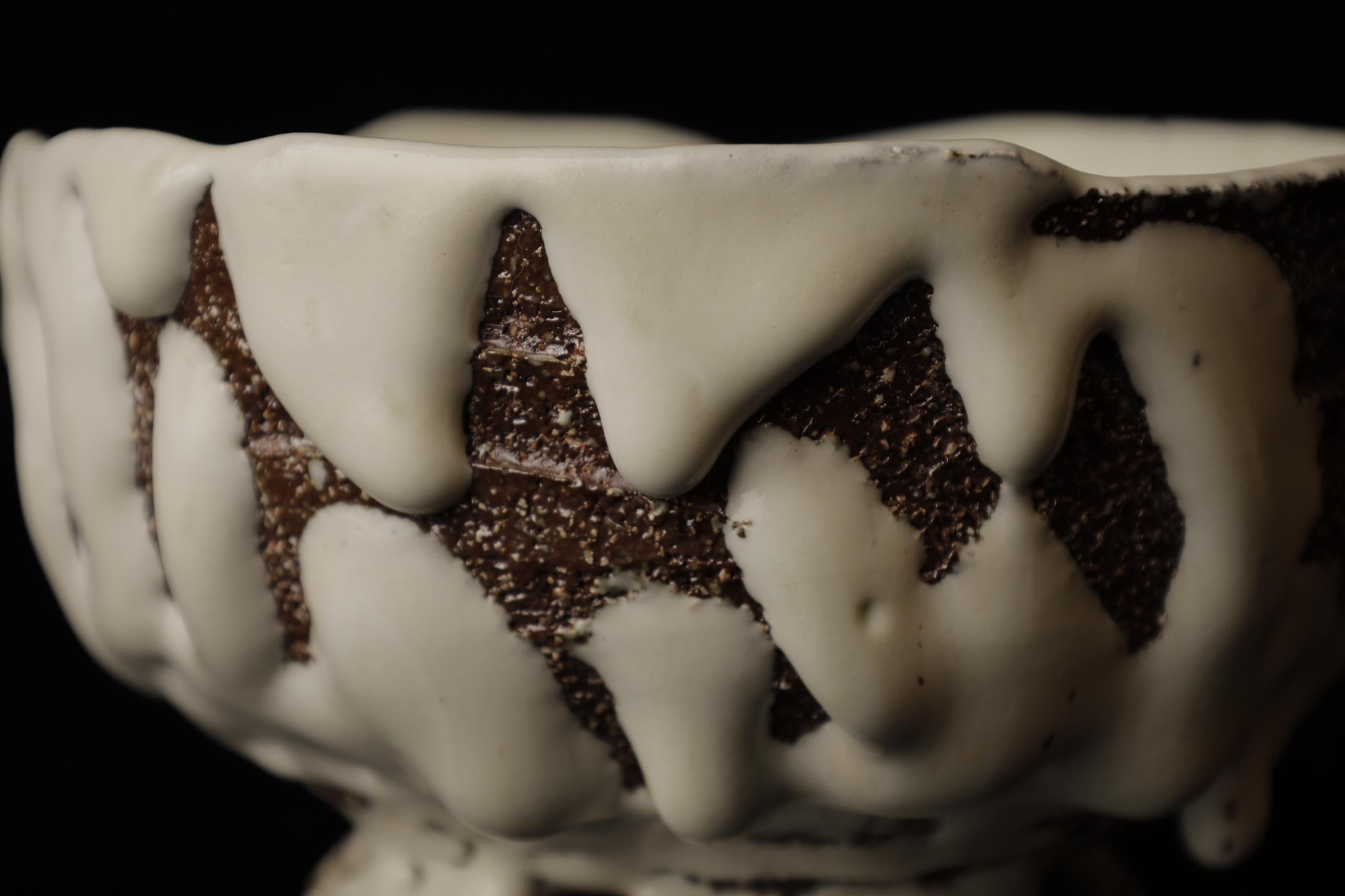 Chawan (ciotola da tè) del famoso artista contemporaneo di Hagi Seigan Yamane in vendita 6