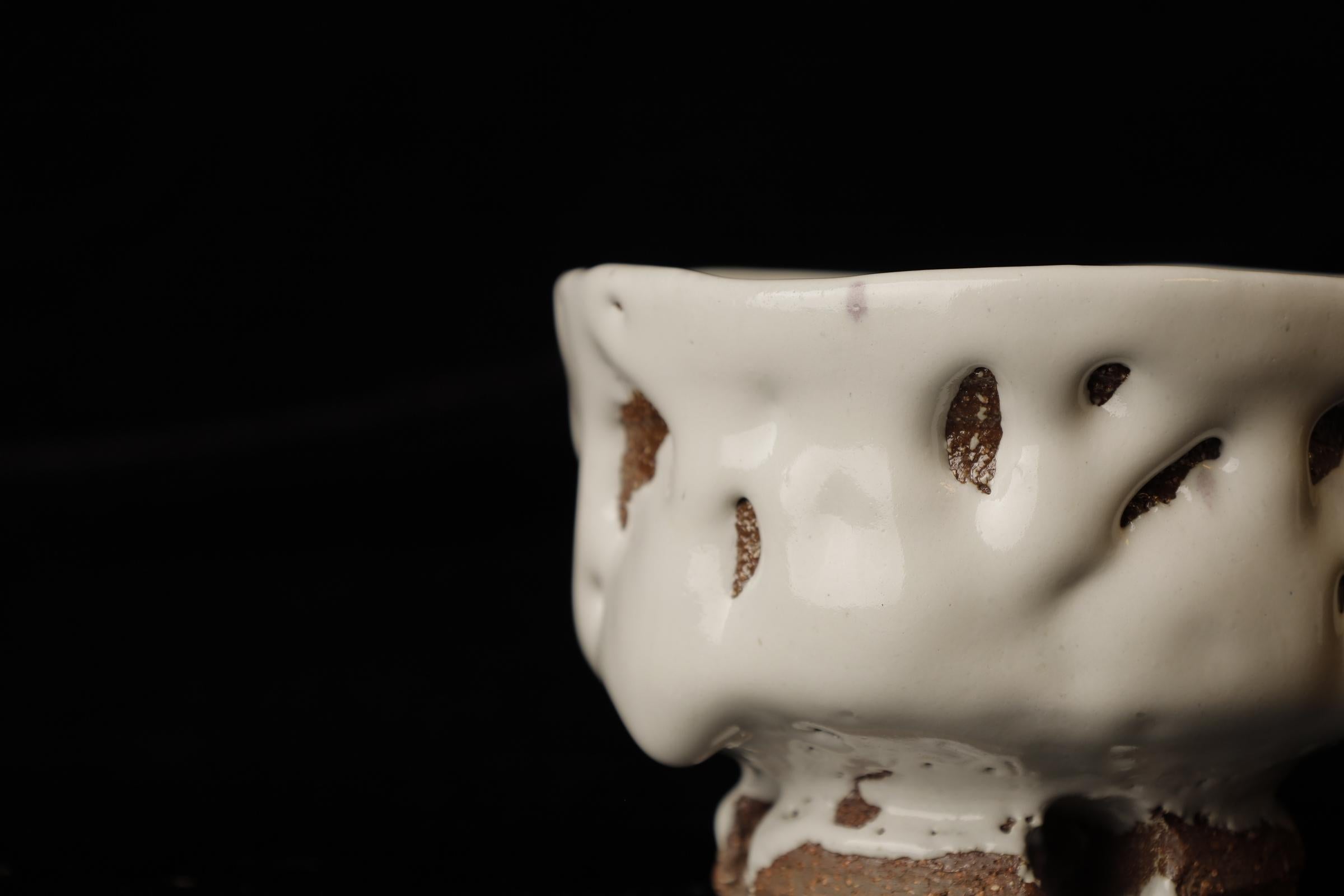 Chawan (ciotola da tè) del famoso artista contemporaneo di Hagi Seigan Yamane in vendita 6