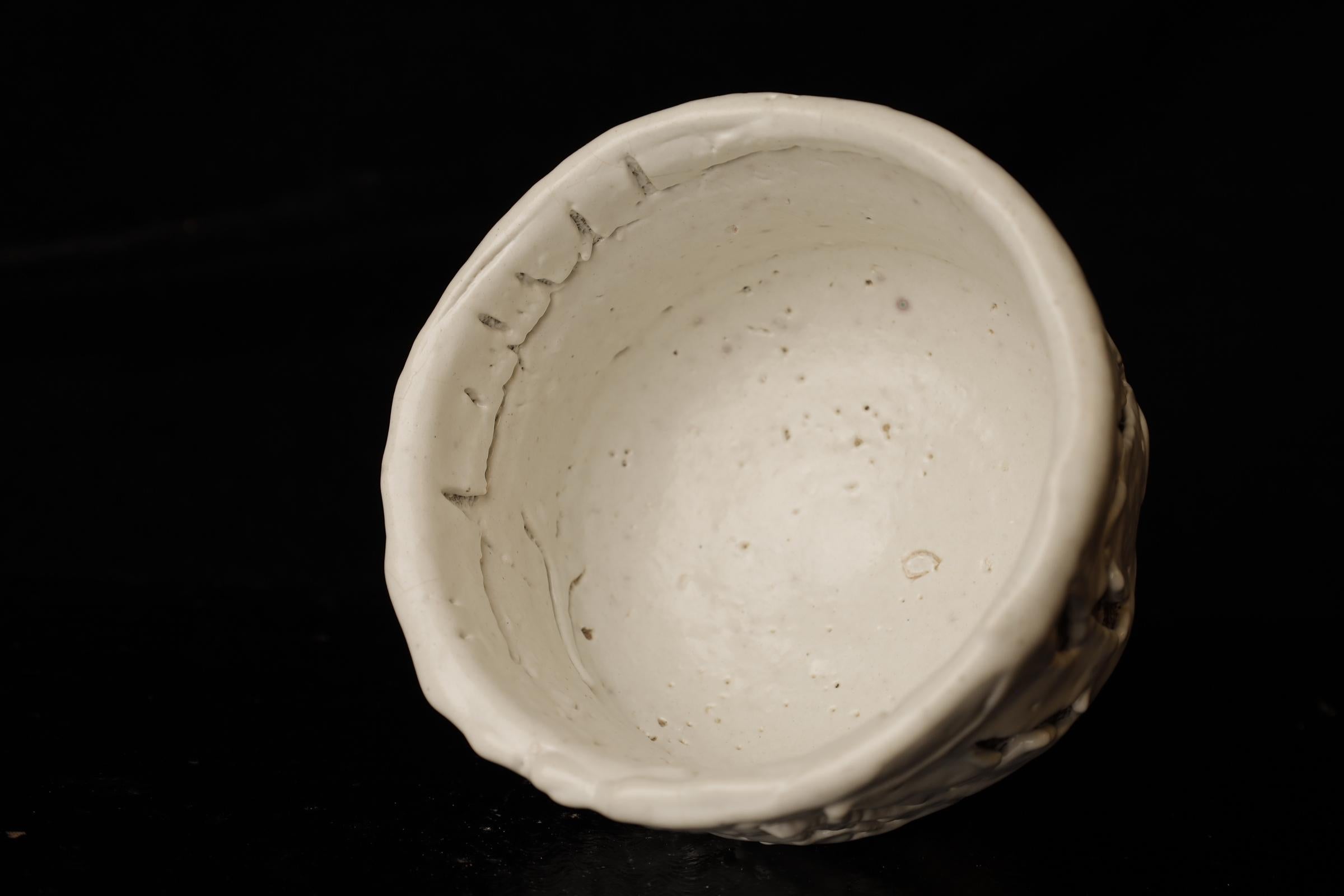 Chawan (tea bowl) by famous Hagi contemporary artist Seigan Yamane For Sale 7