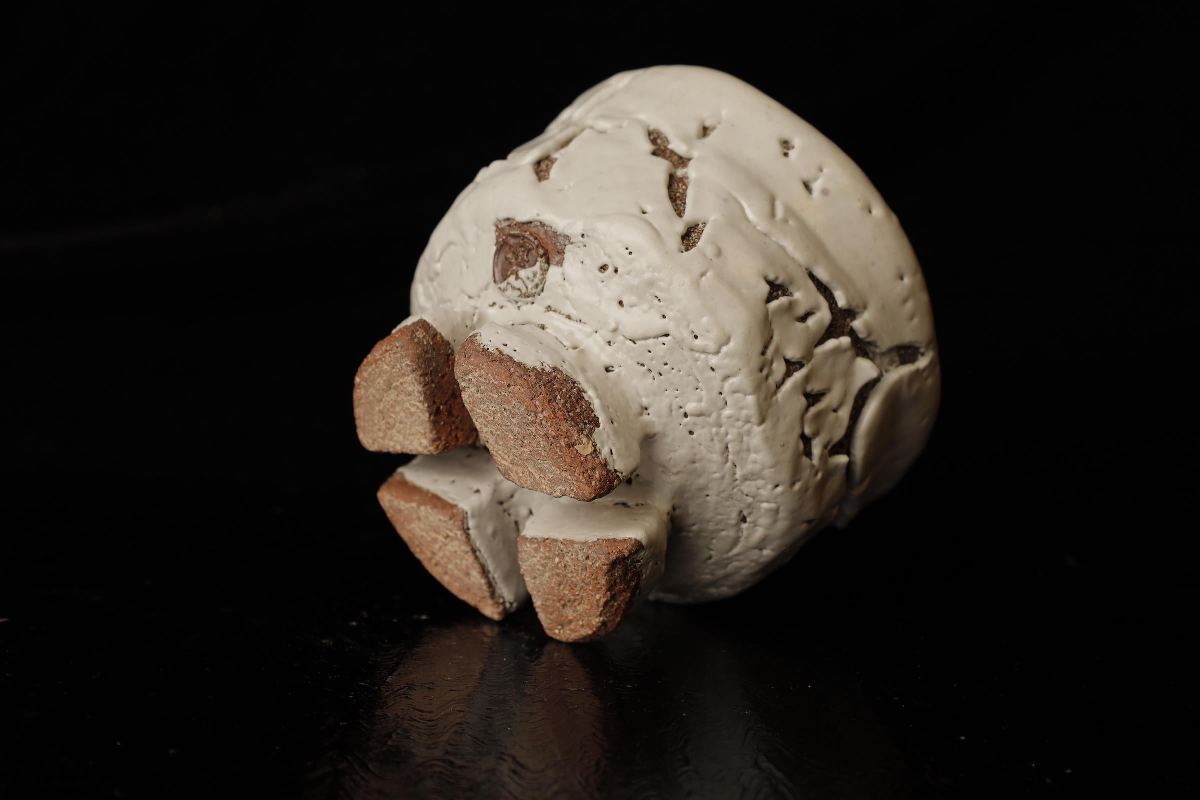 Chawan (tea bowl) by famous Hagi contemporary artist Seigan Yamane For Sale 8