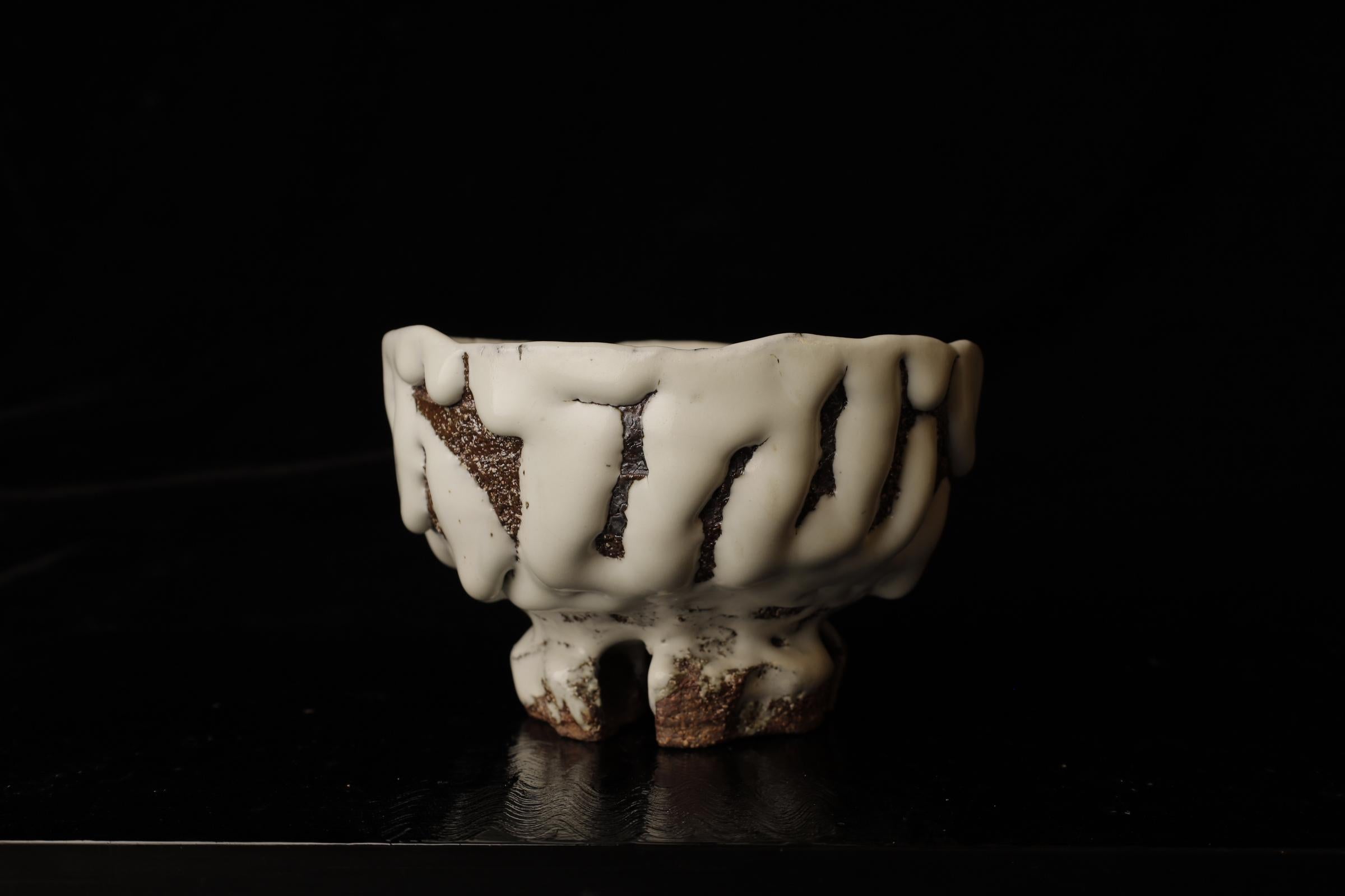 Giapponese Chawan (ciotola da tè) del famoso artista contemporaneo di Hagi Seigan Yamane in vendita