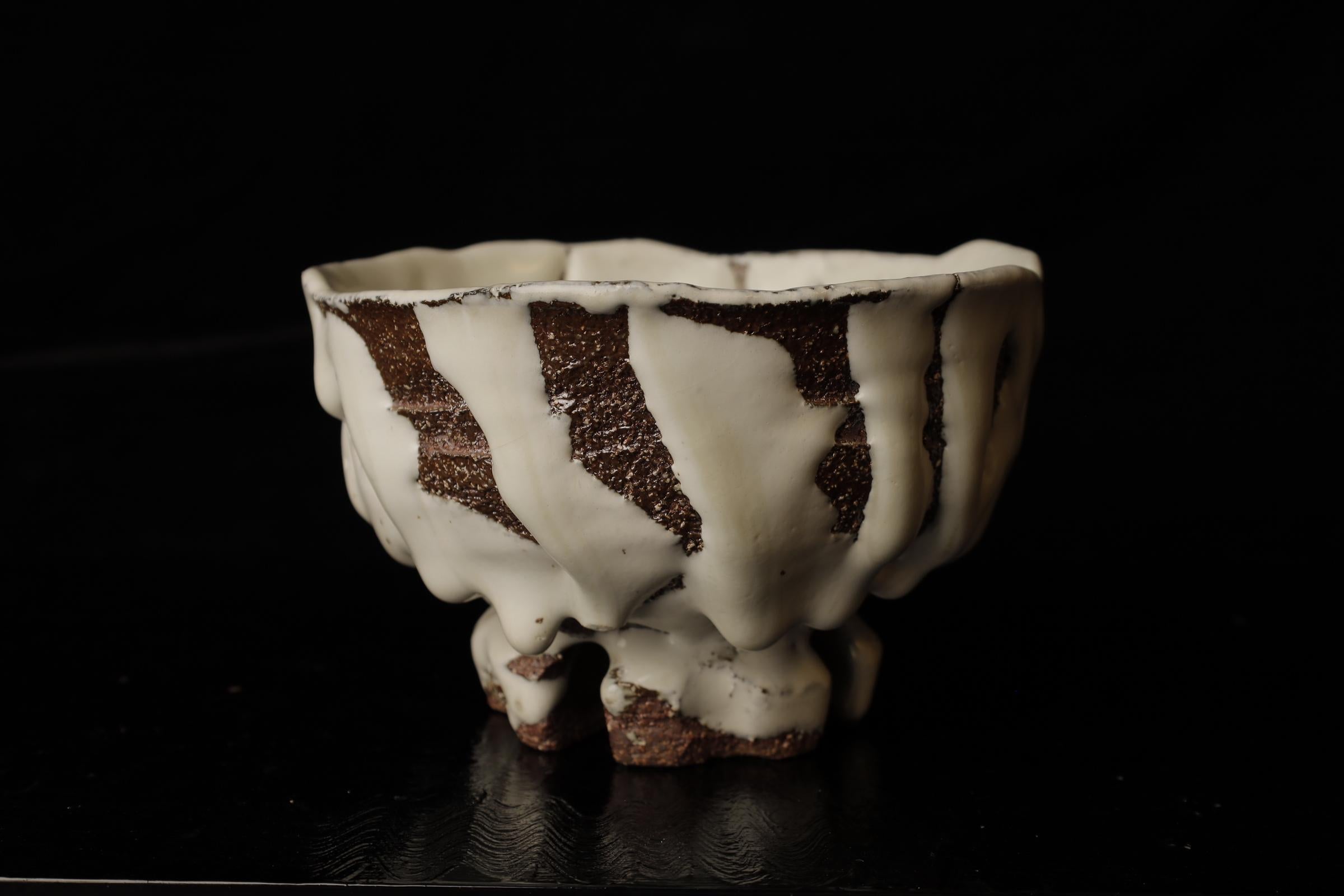 Ceramica Chawan (ciotola da tè) del famoso artista contemporaneo di Hagi Seigan Yamane in vendita