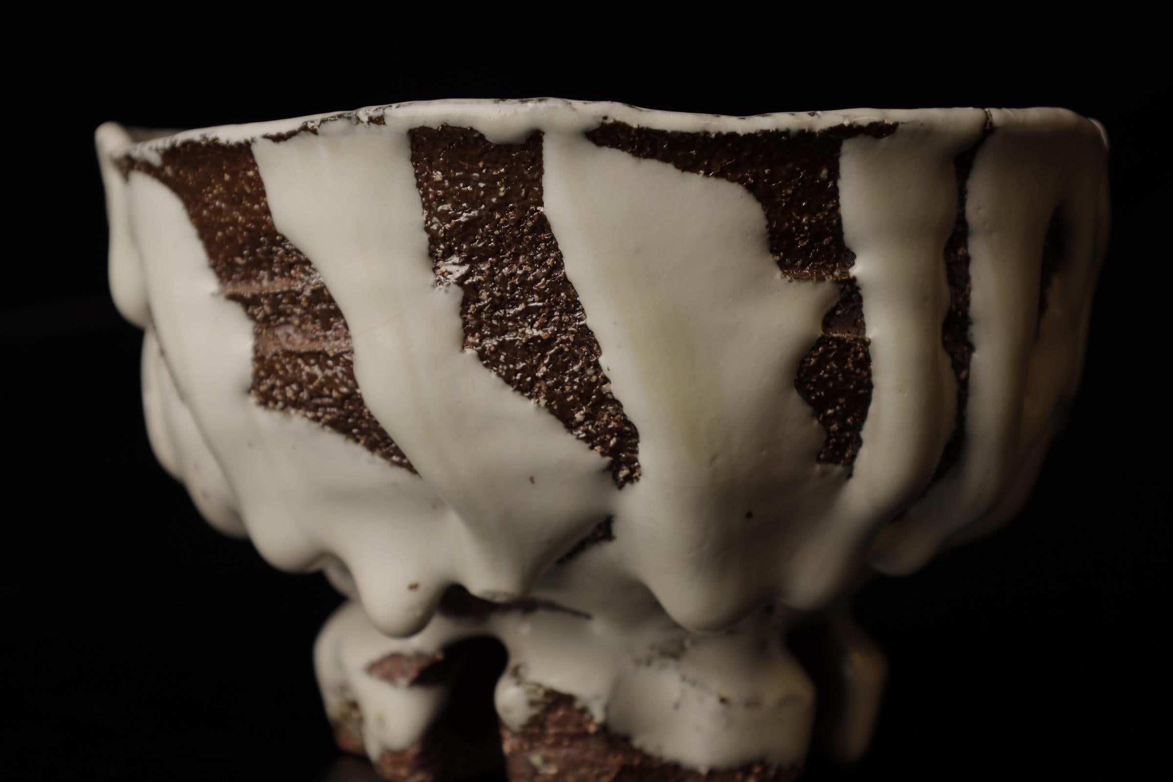 Chawan (ciotola da tè) del famoso artista contemporaneo di Hagi Seigan Yamane in vendita 2