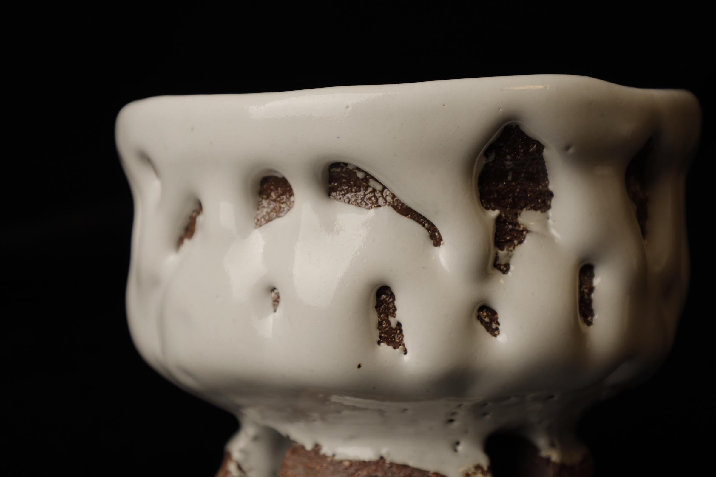 Chawan (ciotola da tè) del famoso artista contemporaneo di Hagi Seigan Yamane in vendita 2