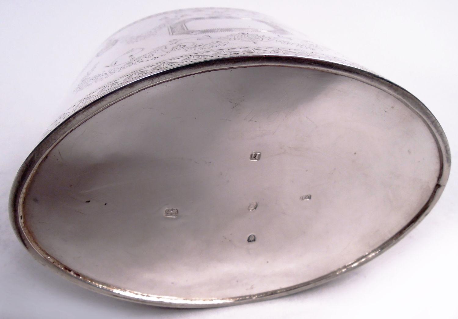 Argento 925 Chawner, porta tè in argento sterling georgiano neoclassico inglese, 1788 in vendita