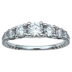 Chaya Jewellery 1.13 Carat Diamond 18k White Gold Degradé Eternity Band Ring