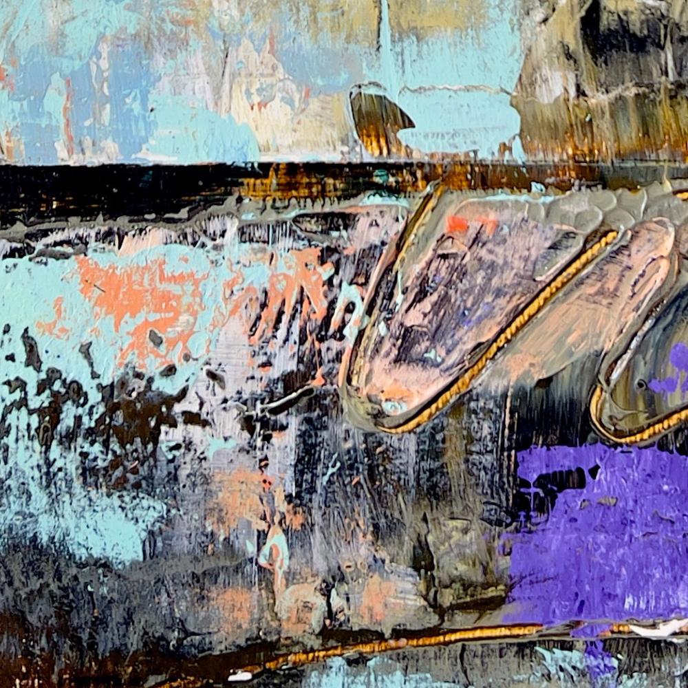 Soirée au lac n°1 - Expressionnisme abstrait Painting par Chaya Vance