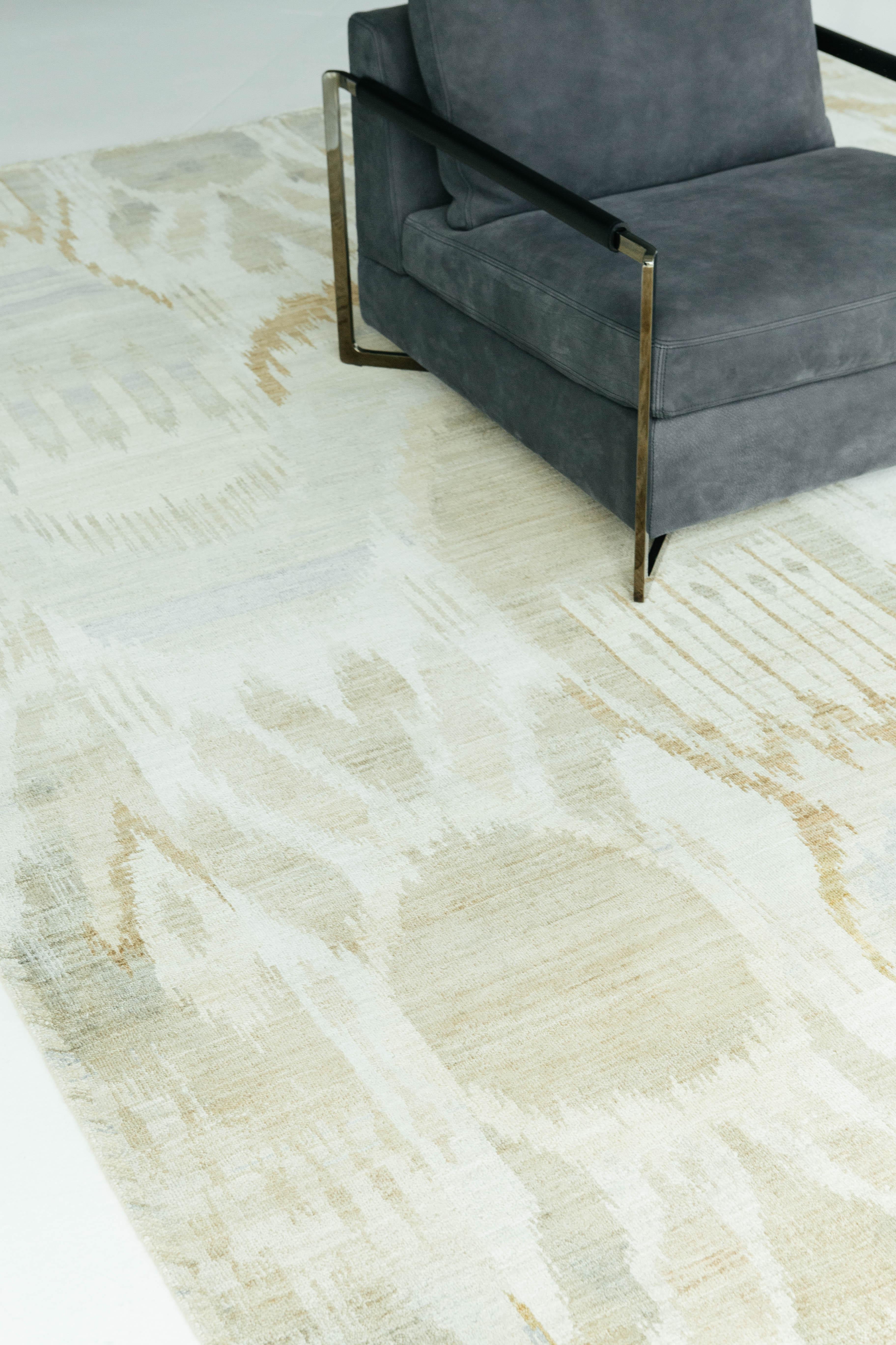 Kreide-Teppich Ikat Design im Angebot 12