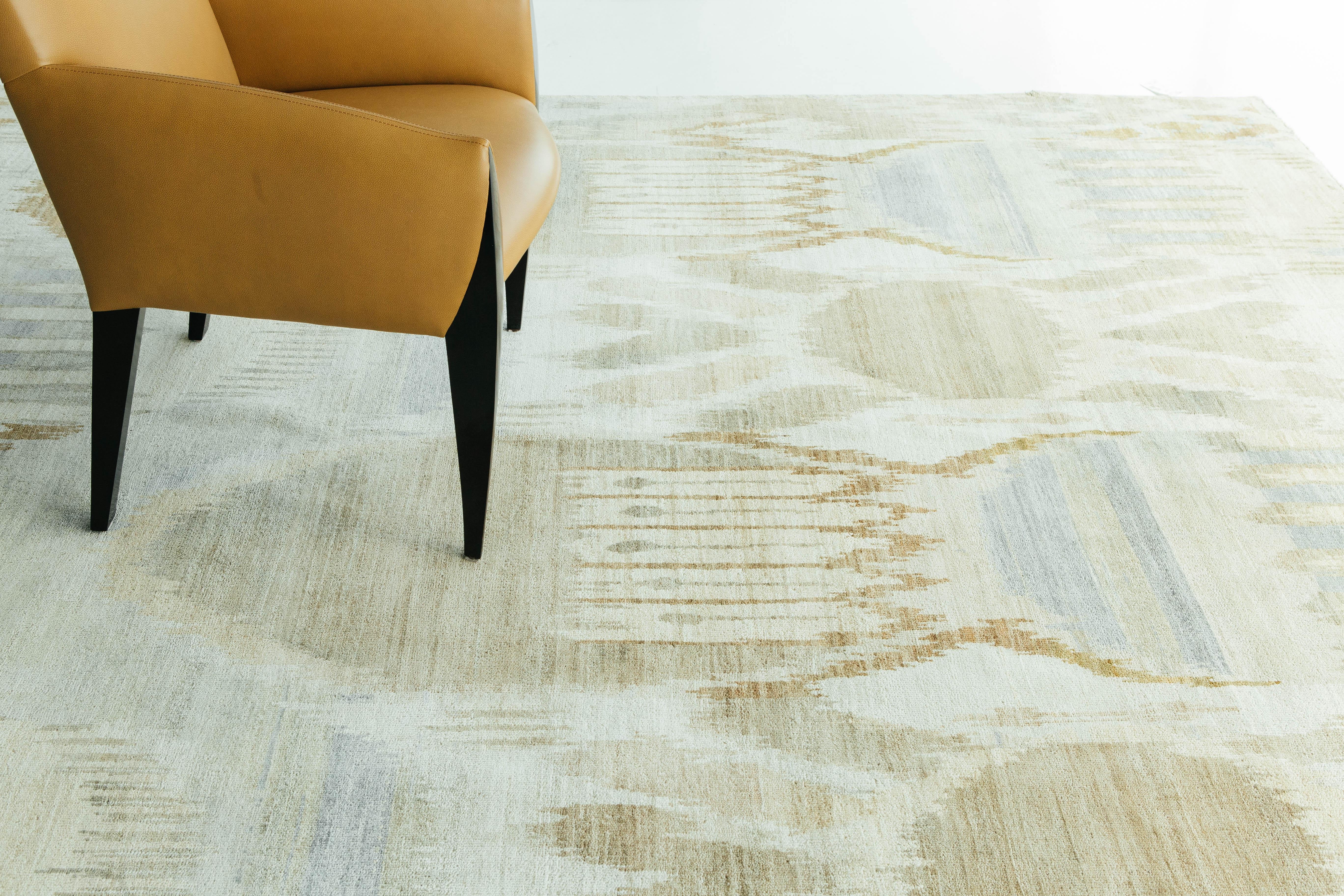 'Chayon' is a beautiful Ikat rug designed to be both playful and sophisticated. The rugs cohesive colors bring a calming aura to this wool pile weave. Ikat designs have been globally inspired for today's modern design world

Rug number: