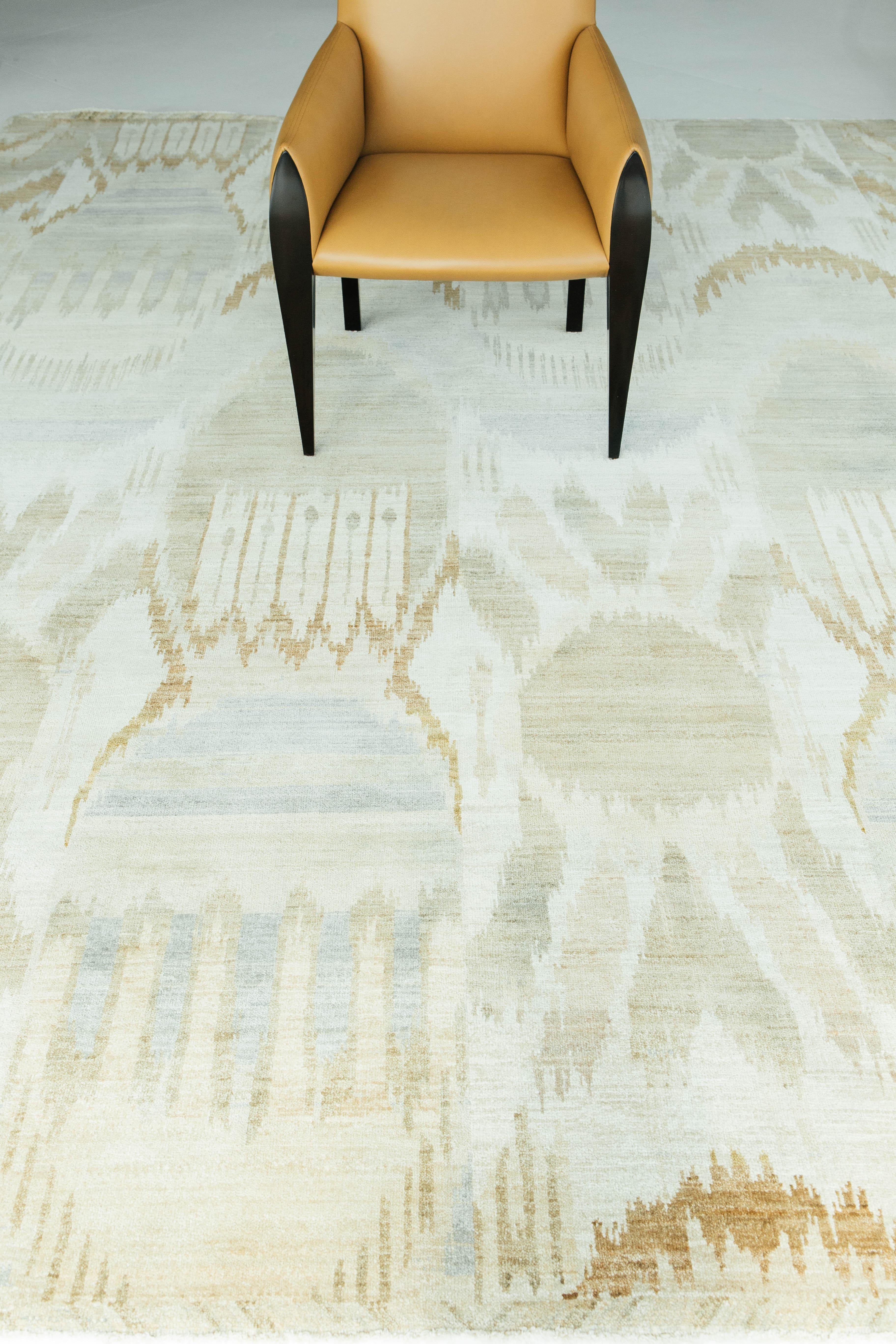 Contemporary Chayon Rug Ikat Design For Sale