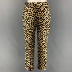 CHEAP and CHIC by MOSCHINO Size 6 Beige Brown Cotton Rayon Animal Print Pants