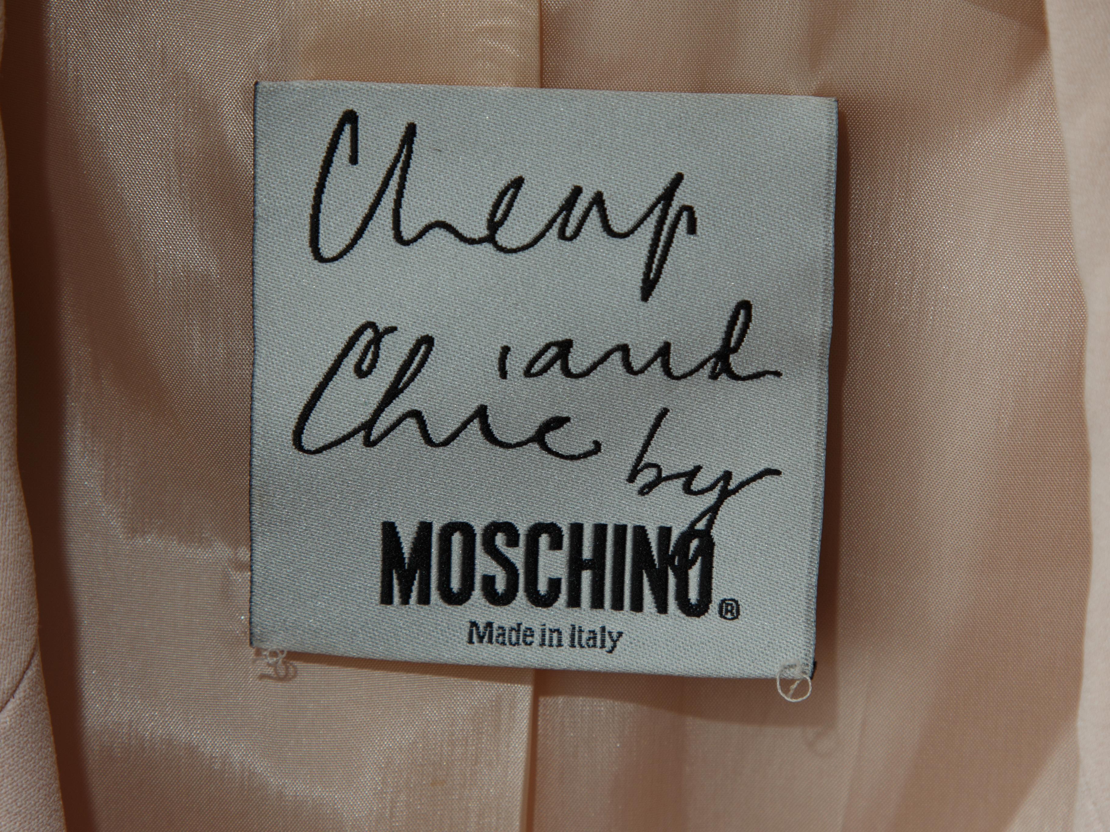 Beige Cheap and Chico By Moschino Light Pink Blazer