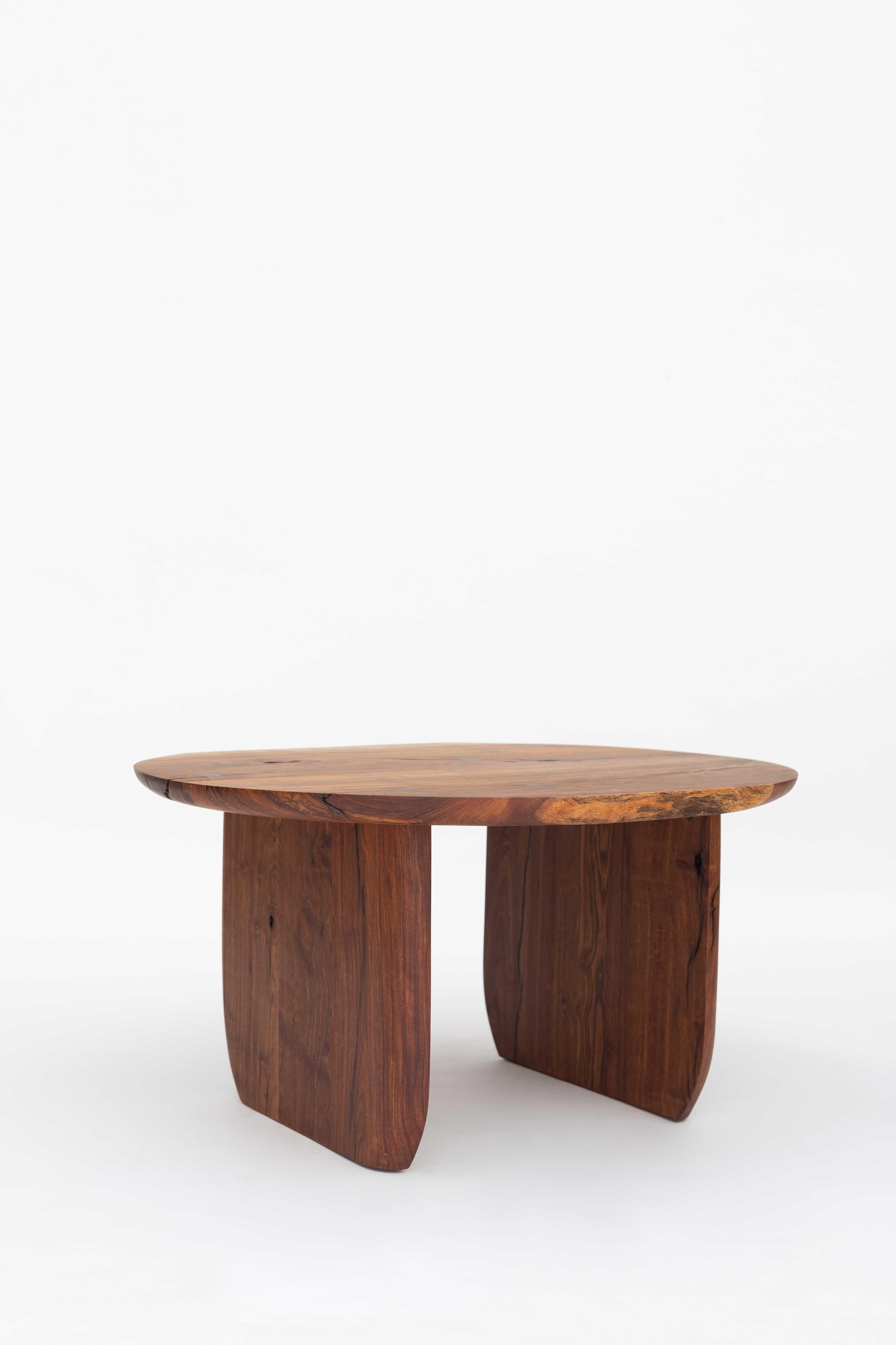 Contemporary Live Edge Modern Coffee Table in Chechen Tropical Solid Wood  For Sale