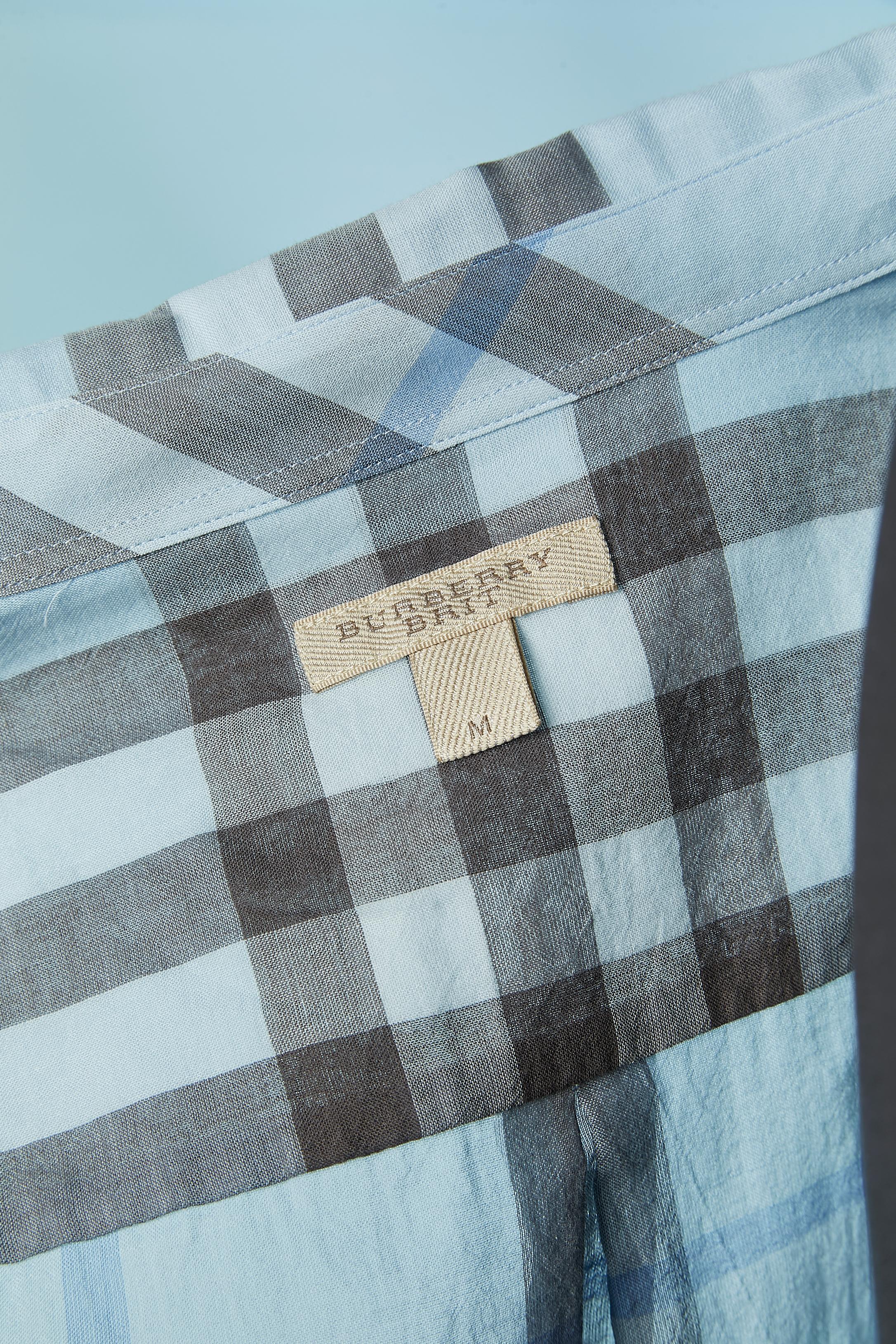 Camicia in cotone con motivo a quadri Burberry Brit Nuova con etichetta in vendita 1