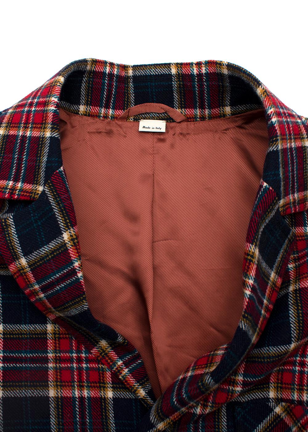 Giacca in lana check con stemma In condizioni Nuovo in vendita a London, GB