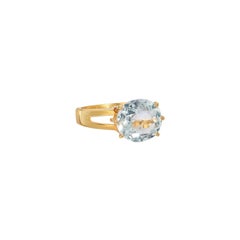 Checker Cut Aquamarine Dress Ring