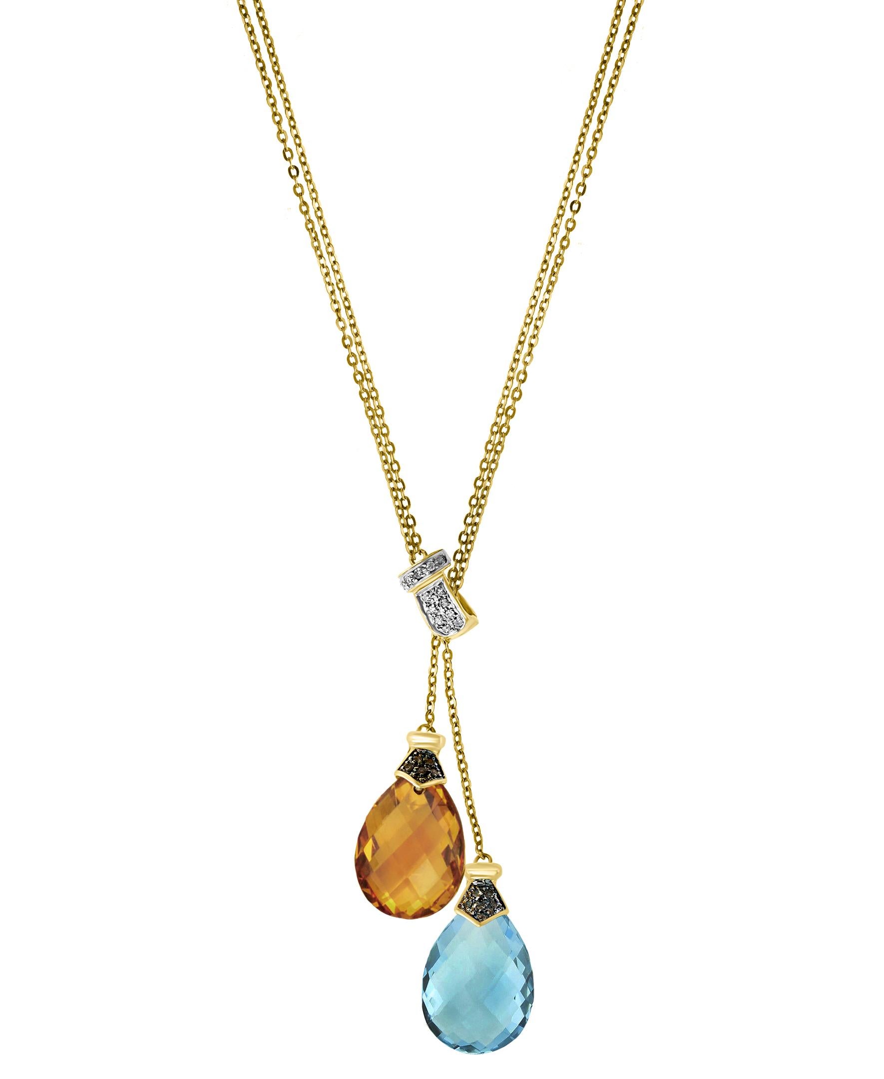 citrine topaz necklace