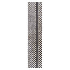 "Checkerboard" Contemporary Art Deco Geometric Ivory Runner by Doris Leslie Blau