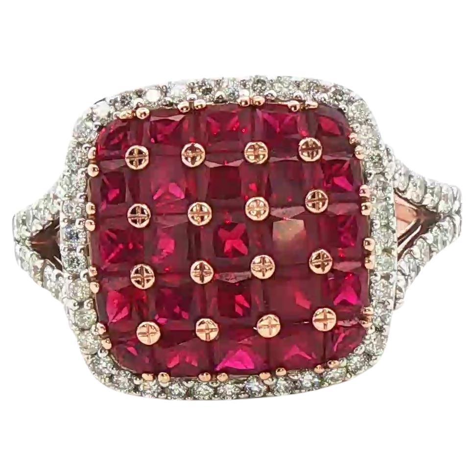 Checkerboard Ruby Ring