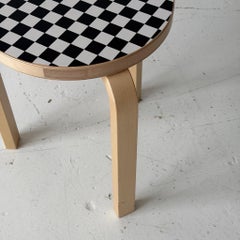 Checkerboard Stool 60 by Alvar Aalto for Artek/Supreme