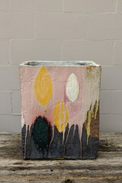 Checkered Multi-Glaze Planter by Jody Baral