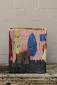 Checkered Multi-Glaze Planter by Jody Baral