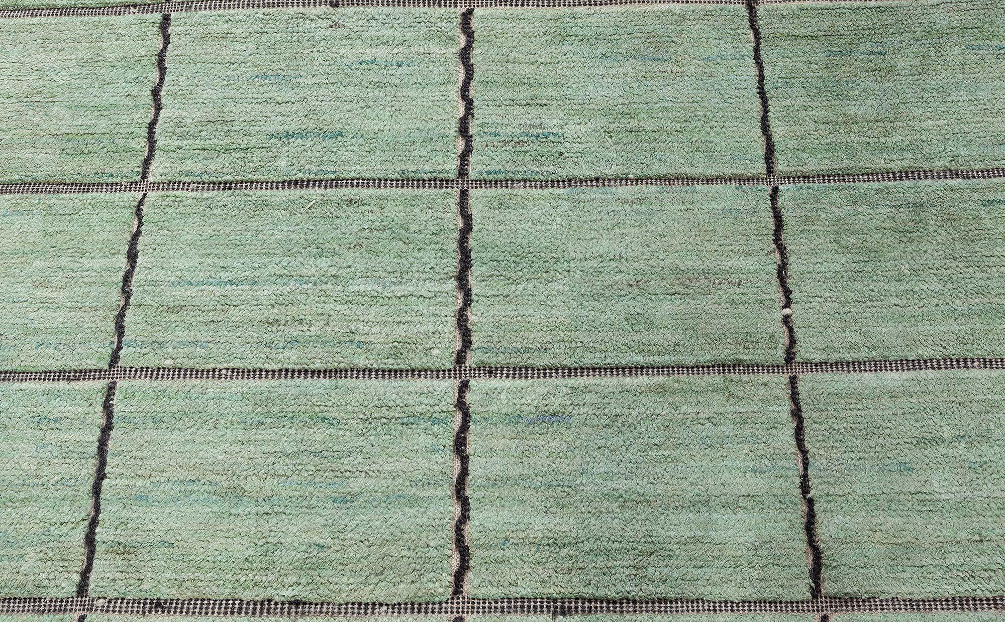  Checkered Swedish Green Half Pile Rug by Doris Leslie Blau
Size: 13'10