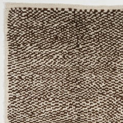 Tappeto Tulu a quadri, 100% lana naturale, crema e marrone, opzioni personalizzate disponibili